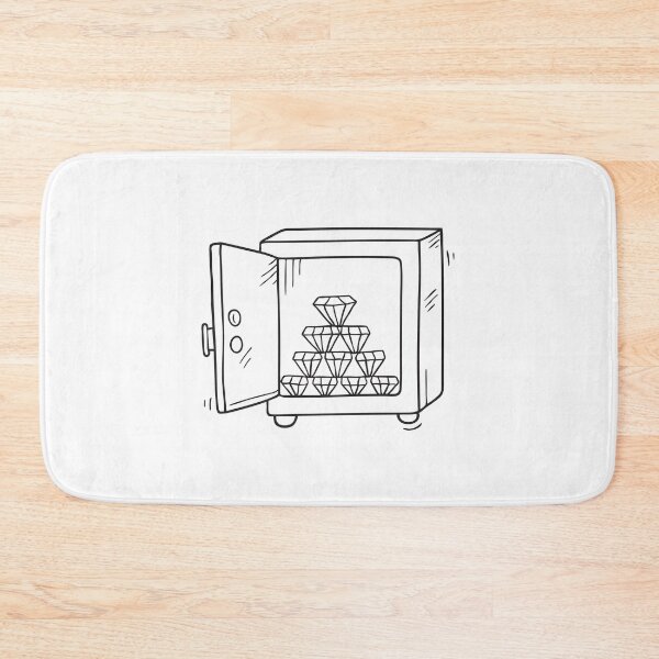 Item preview, Doodle illustration of a vault filled with diamond cases designed and sold by rasagamastore.