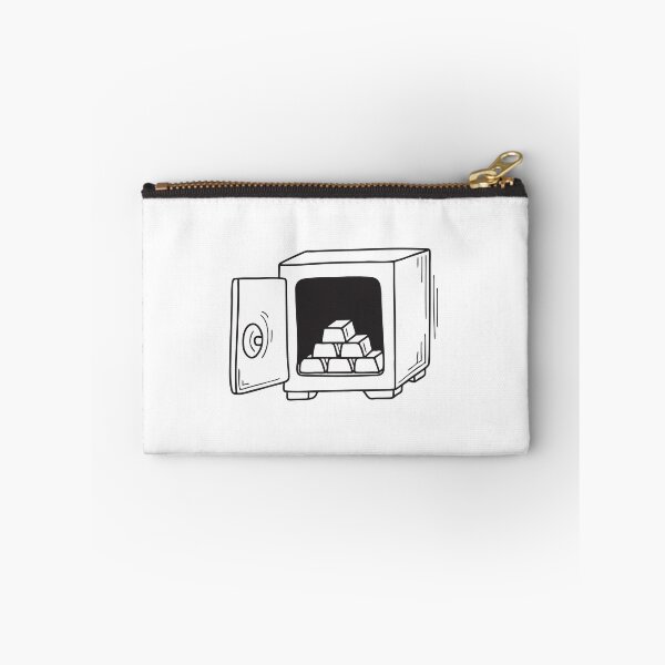 Item preview, Doodle illustration of a vault containing gold bars designed and sold by rasagamastore.