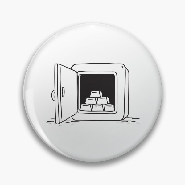 Item preview, Doodle illustration of a secure vault holding gold bars designed and sold by rasagamastore.