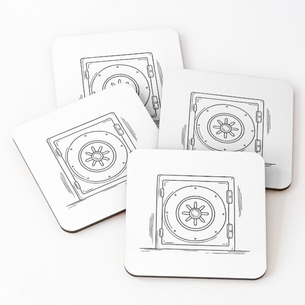 Item preview, Doodle illustration of a vault door with a large wheel handle designed and sold by rasagamastore.