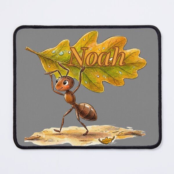 Item preview, Copy of Copy of Carrying Oak Leaf – Personalized Name Noah Watercolor Art designed and sold by MBBialyPiksel.