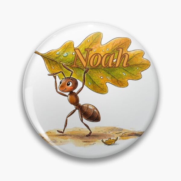 Item preview, Copy of Copy of Carrying Oak Leaf – Personalized Name Noah Watercolor Art designed and sold by MBBialyPiksel.