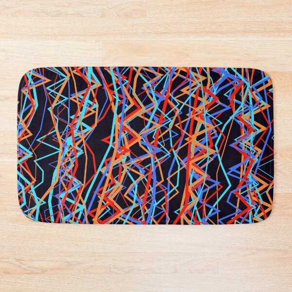 Item preview, Abstract Orange and Blue Zigzag Line Pattern designed and sold by GraphyLab.