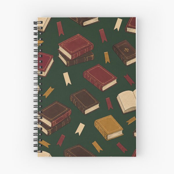 Aperçu de l'œuvre Motif vintage pour amoureux des livres – Bibliothèque Dark Academia créée et vendue par Glottopia.