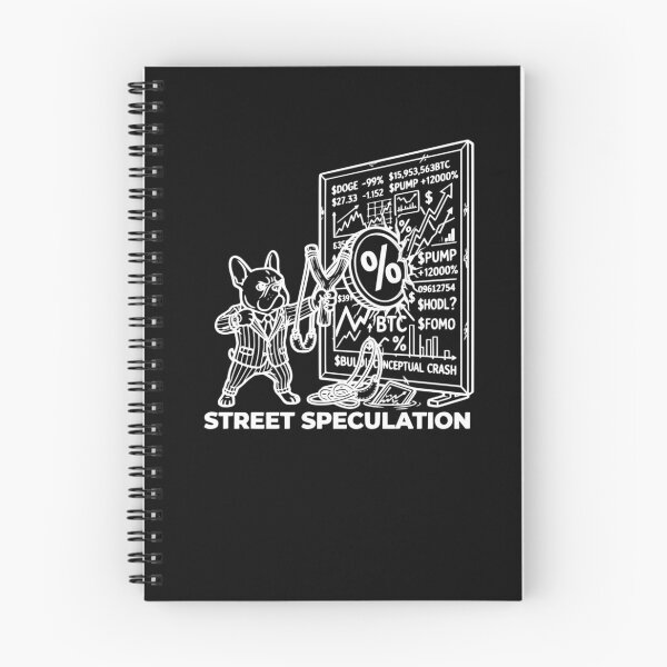 Item preview, Street Speculation Crypto Slingshot French Bulldog White Outline Meme designed and sold by The Bold Line Studio.