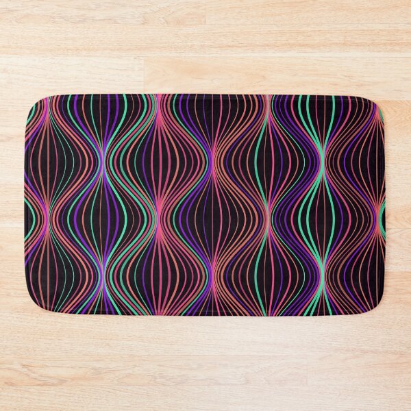 Item preview, Abstract Neon Pink and Teal Wavy Pattern designed and sold by GraphyLab.