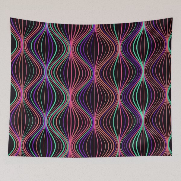 Item preview, Abstract Neon Pink and Teal Wavy Pattern designed and sold by GraphyLab.