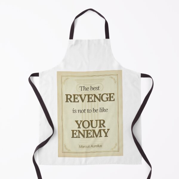 Item preview, The Best Revenge Is Not to Be Like Your Enemy - Marcus Aurelius - Elegant Script Stoic Quote - Black and Gold Version designed and sold by Stoic Core.
