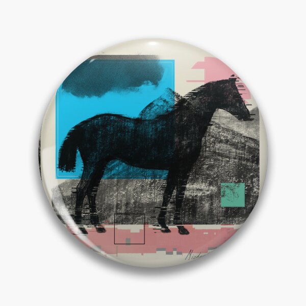 Item preview, Abstract Glitch Horse in Geometric Landscape #4 designed and sold by MikZviagin.
