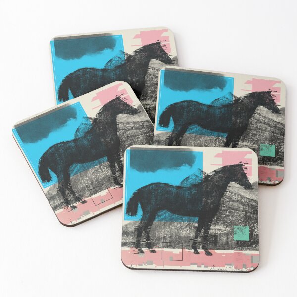Item preview, Abstract Glitch Horse in Geometric Landscape #4 designed and sold by MikZviagin.