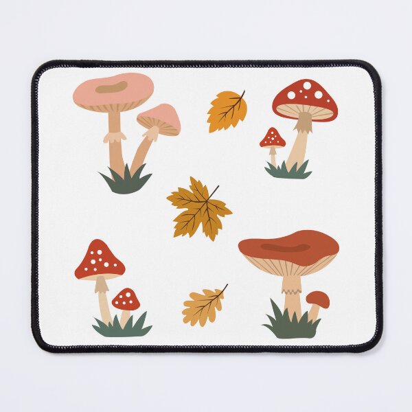 Item preview, Cute Autumn Forest Mushrooms and Leaves Vector Sticker Pack designed and sold by ElenMart.