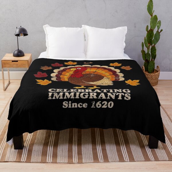 Item preview, Celebrating Immigrants Since 1620 Thanksgiving Turkey Vintage Autumn designed and sold by ZaDonShop.