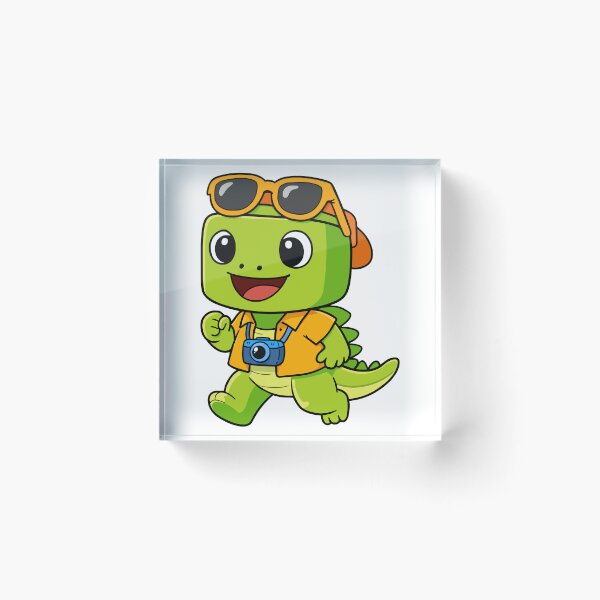Item preview, Cute dinosaur traveling with camera designed and sold by merona-design.