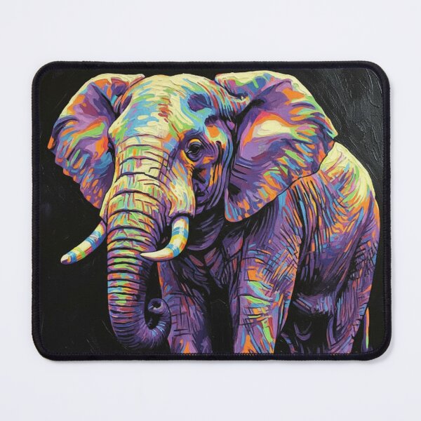Item preview, Spirit of the Elephant – Colorful Wildlife Art designed and sold by black-canvas-fauna.