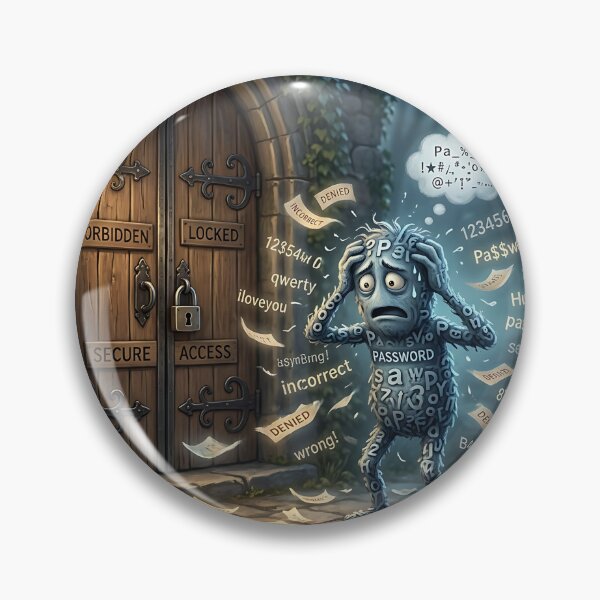 Item preview, Forgot Password Denied Character Medieval Gate Humor designed and sold by Michaelragheb.