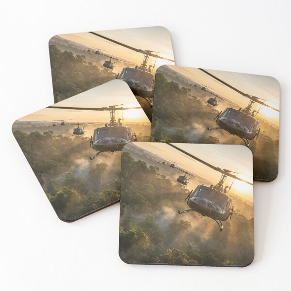 Item preview, Huey Helicopter Sunrise Illustration designed and sold by Airpower Art.