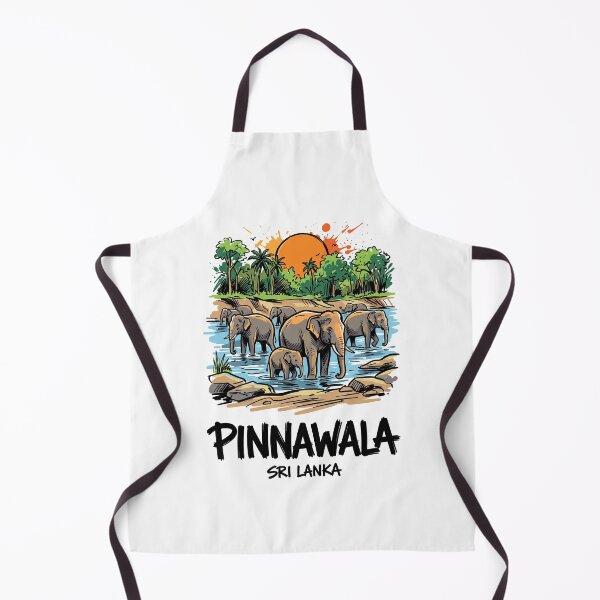 Item preview, Pinnawala Elephants River Sri Lanka Wildlife Art designed and sold by Merch by Das Design Studio.