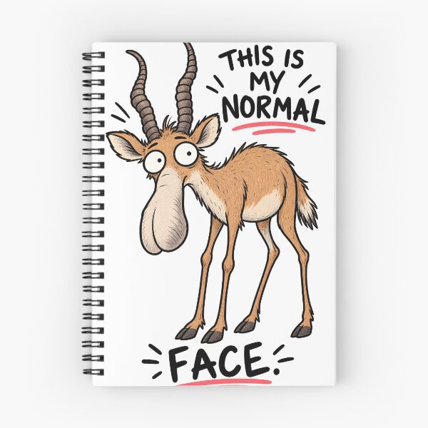 Item preview, This Is My Normal Face – Funny Saiga Antelope designed and sold by LinaDesign Store.