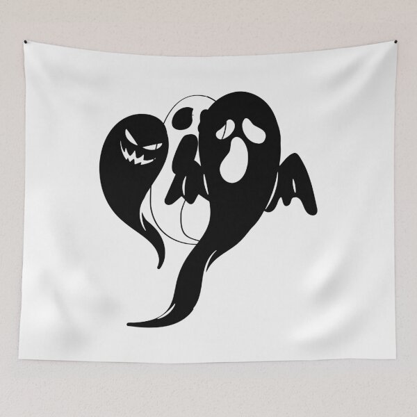 Item preview,  Spooky Ghost Duo Halloween Graphic Art designed and sold by manexus.