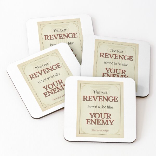 Item preview, The Best Revenge Is Not to Be Like Your Enemy - Marcus Aurelius - Elegant Script Stoic Quote - Roman Red Version designed and sold by Stoic Core.