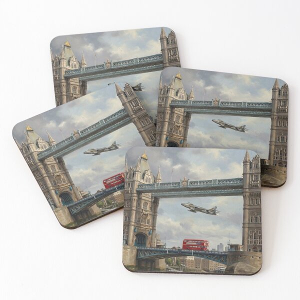 Item preview, Hawker Hunter Tower Bridge Illustration designed and sold by Airpower Art.