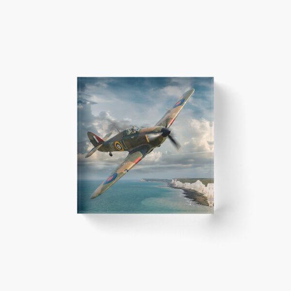 Item preview, Hawker Hurricane White Cliffs Illustration designed and sold by Airpower Art.