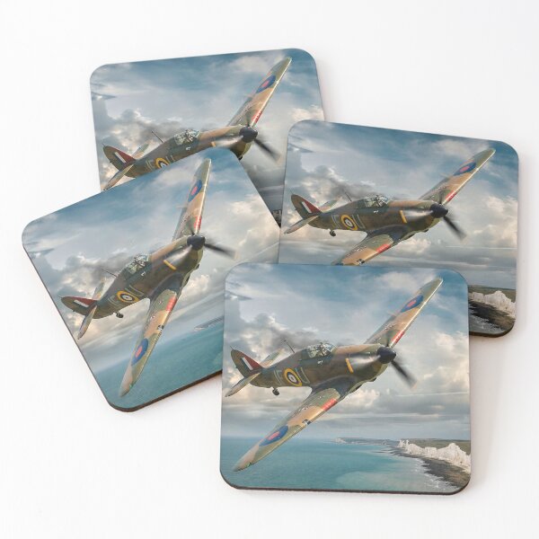 Item preview, Hawker Hurricane White Cliffs Illustration designed and sold by Airpower Art.