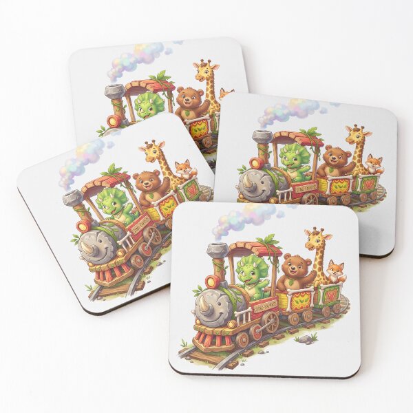 Item preview, Cute Dinosaur Riding a Train designed and sold by naragon4289.