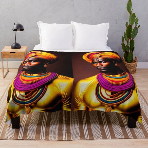 Item preview, Colorful tribal king designed and sold by Yamy Morrell Art and Design.