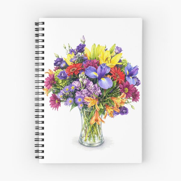 Item preview, Colorful Mixed Flower Bouquet Watercolor Botanical Art designed and sold by Shew Gallery.