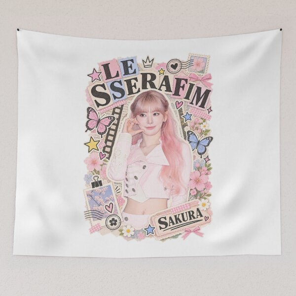 Artikelvorschau, Sakura Vintage Bloom | LE SSERAFIM FEARNOT entworfen und verkauft von Valereekmerch.
