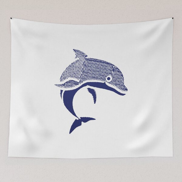 Item preview, Leaping Dolphin Sketch Style Illustration designed and sold by AhmedZouita.