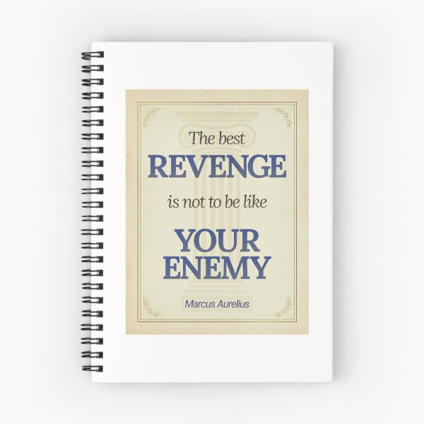 Item preview, The Best Revenge Is Not to Be Like Your Enemy - Marcus Aurelius - Elegant Script Stoic Quote - Egyptian Blue Version designed and sold by Stoic Core.