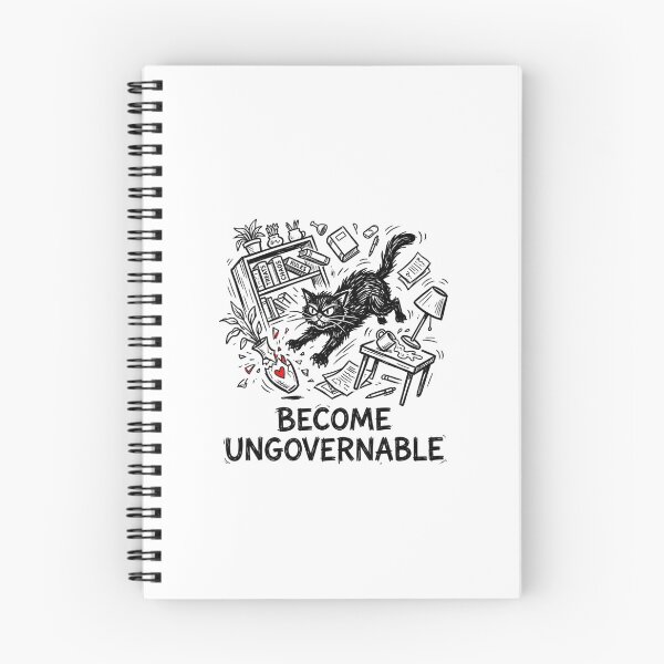 Item preview, Become Ungovernable Funny Rebel Cat Meme Sarcastic Cute T-Shirt designed and sold by HappyHarmony40.