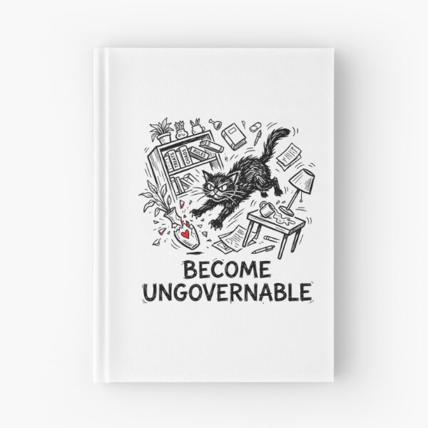 Item preview, Become Ungovernable Funny Rebel Cat Meme Sarcastic Cute T-Shirt designed and sold by HappyHarmony40.