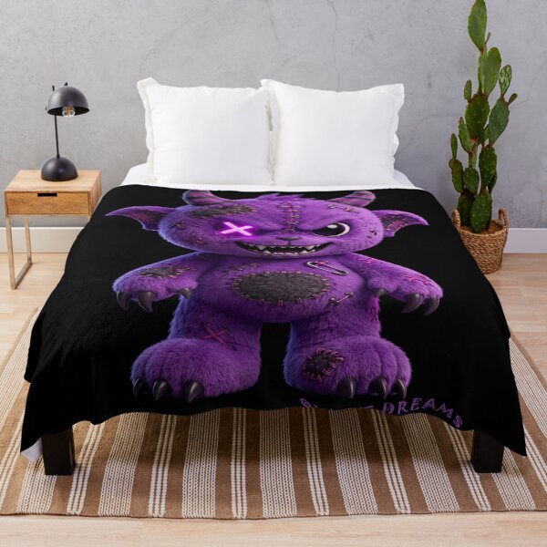 Aperçu de l'œuvre Sweet Dreams - Creepy Cute Purple Monster créée et vendue par TitiaDesign.
