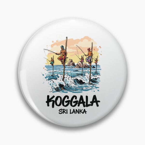 Item preview, Koggala Stilt Fishermen Sri Lanka Ocean Art designed and sold by Merch by Das Design Studio.