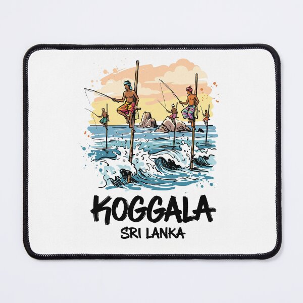 Item preview, Koggala Stilt Fishermen Sri Lanka Ocean Art designed and sold by Merch by Das Design Studio.