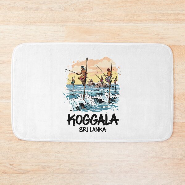 Item preview, Koggala Stilt Fishermen Sri Lanka Ocean Art designed and sold by Merch by Das Design Studio.