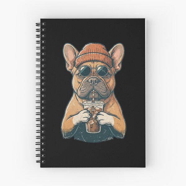 Item preview, Funny French Bulldog Hipster Dog Drinking Iced Coffee designed and sold by dudelinart.