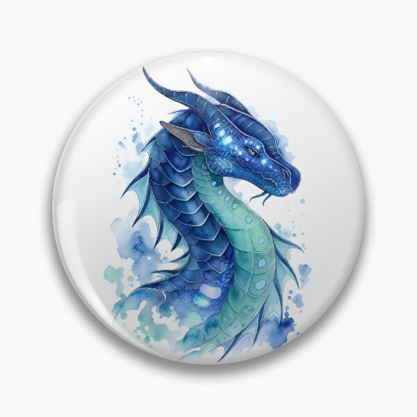 Item preview, Tsunami Head Shot Fantasy Blue Ocean Dragon  designed and sold by Rising Drake.