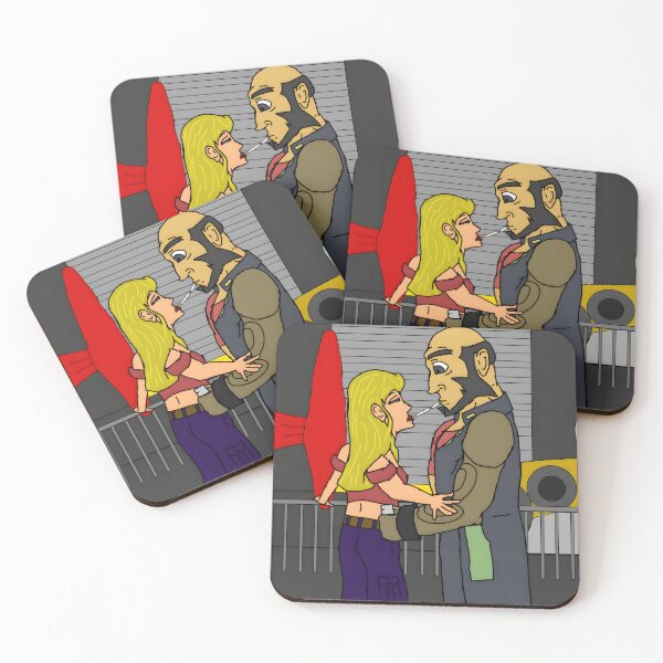 Item preview, Retro Cartoon Couple Embrace designed and sold by Catsi-Nook-Art.