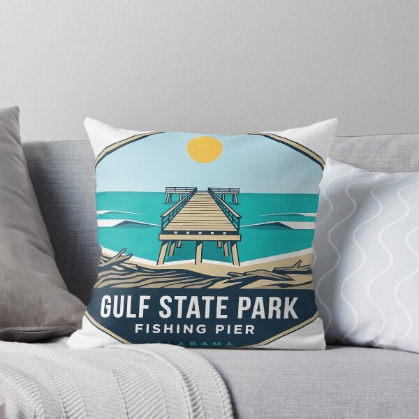 Item preview, Gulf State Park Fishing Pier Alabama Modern Badge Sticker designed and sold by DetourDgn.