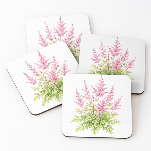 Item preview, Pink Astilbe Watercolor Botanical Art designed and sold by Shew Gallery.