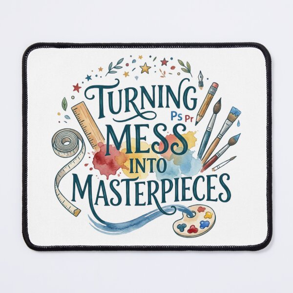 Item preview, Turning Mess into Masterpieces Funny Art Teacher & Artist Gift designed and sold by KreatoLab.