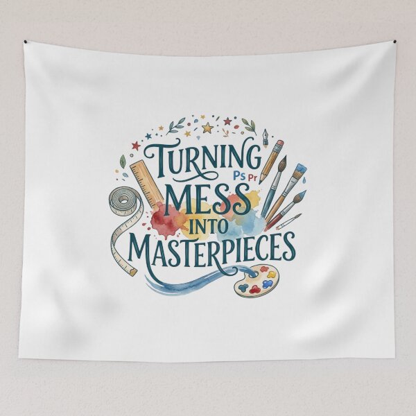 Item preview, Turning Mess into Masterpieces Funny Art Teacher & Artist Gift designed and sold by KreatoLab.