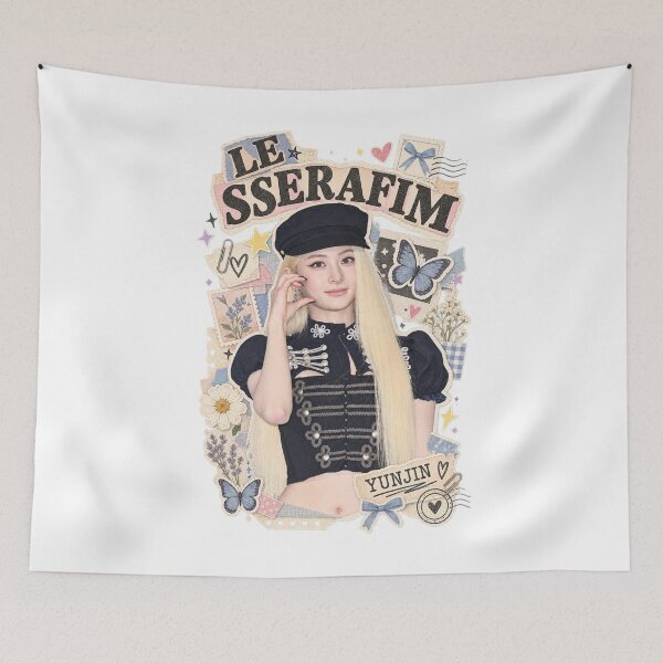 Item preview, Floración retro de Yunjin | LE SSERAFIM Fanart designed and sold by Valereekmerch.