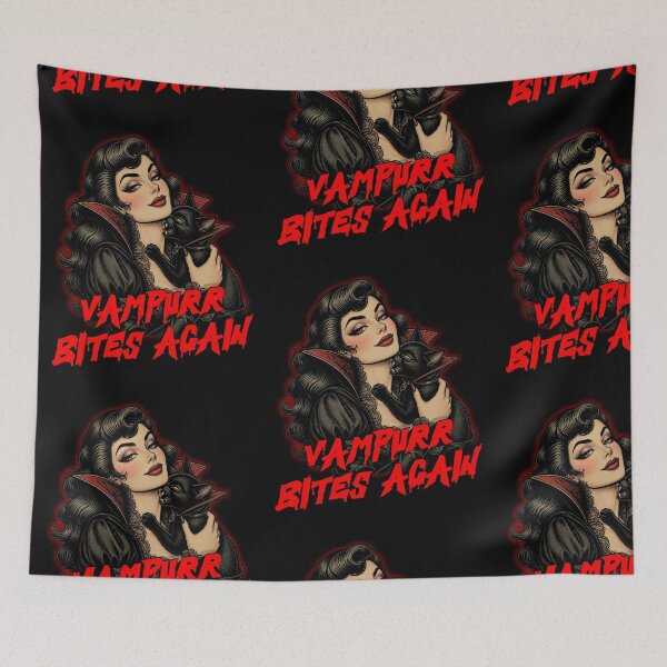 Item preview, Vampurr Bites Again Funny Cat designed and sold by tellia-kallisto.