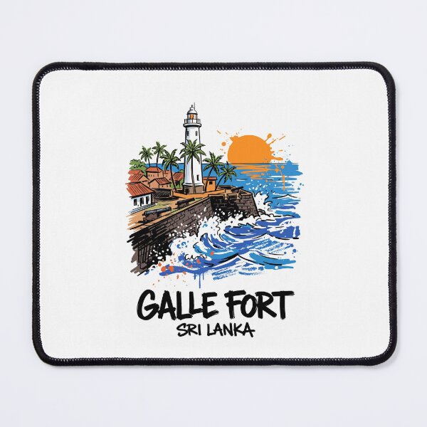 Item preview, Galle Fort Lighthouse Sri Lanka Travel Print designed and sold by Merch by Das Design Studio.