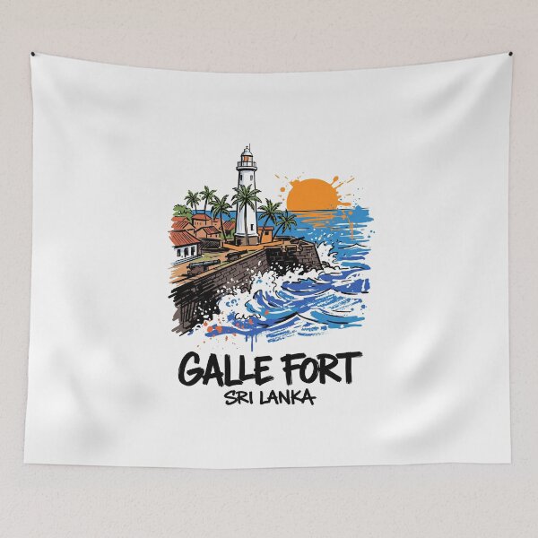 Item preview, Galle Fort Lighthouse Sri Lanka Travel Print designed and sold by Merch by Das Design Studio.